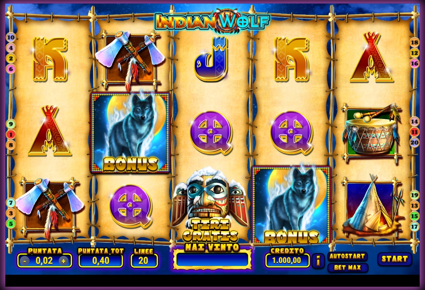 Indian Wolf Slot Gameplay