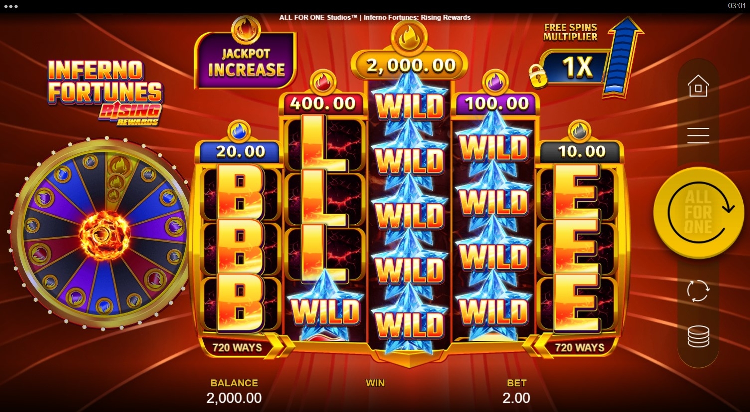 Inferno Fortunes: Rising Rewards Slot Gameplay