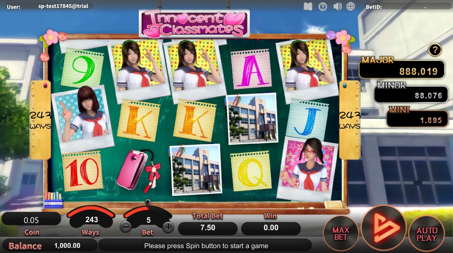 Innocent Classmates Slot Gameplay