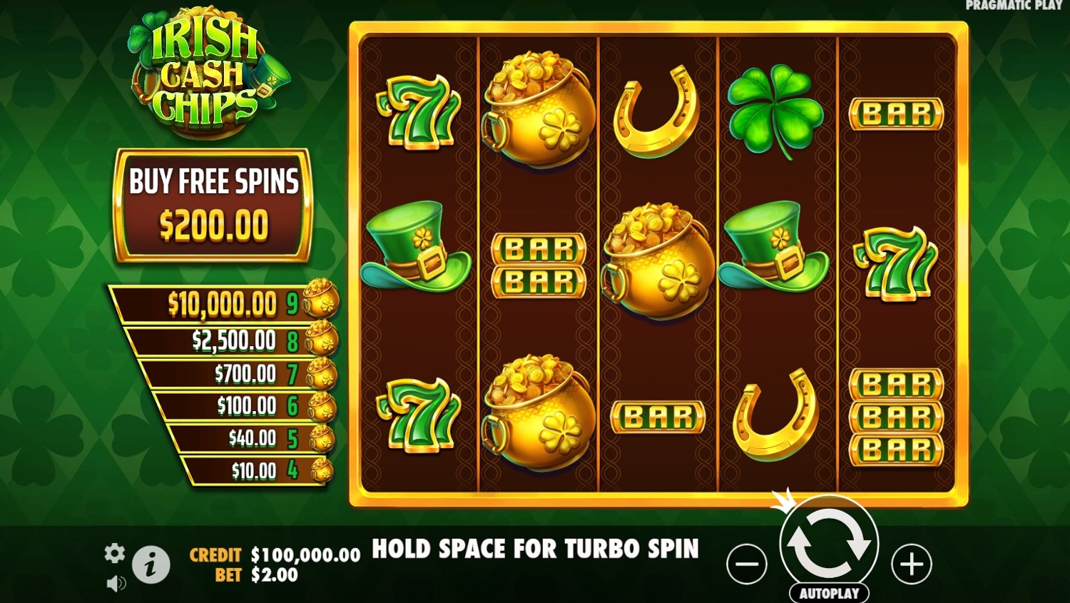 Irish Cash Chips Slot Gameplay