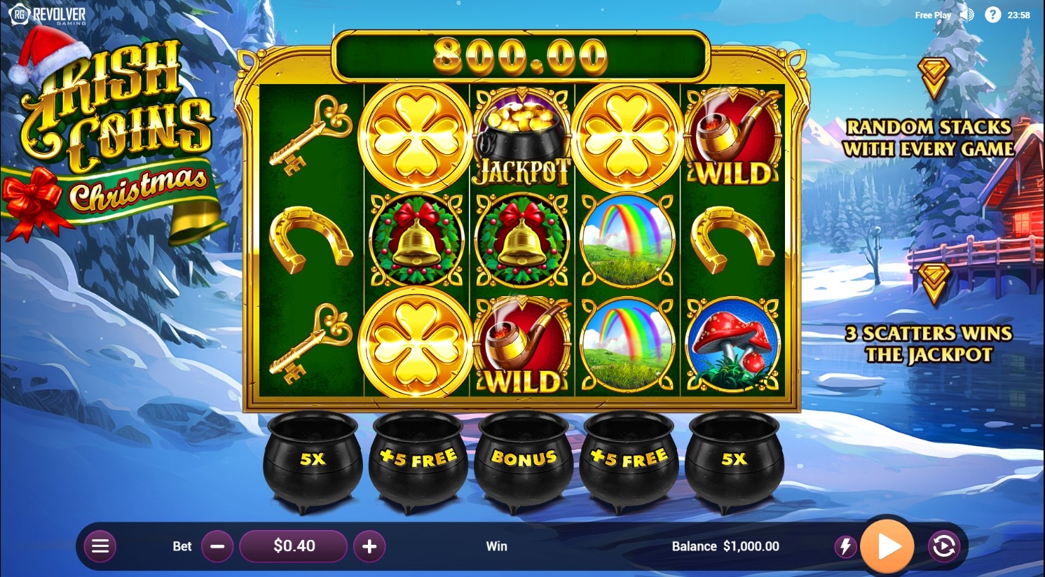 Irish Coins - Christmas Slot Gameplay