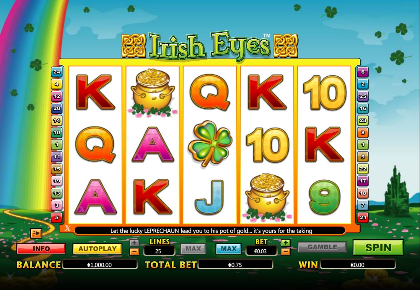 Irish Eyes Slot Gameplay