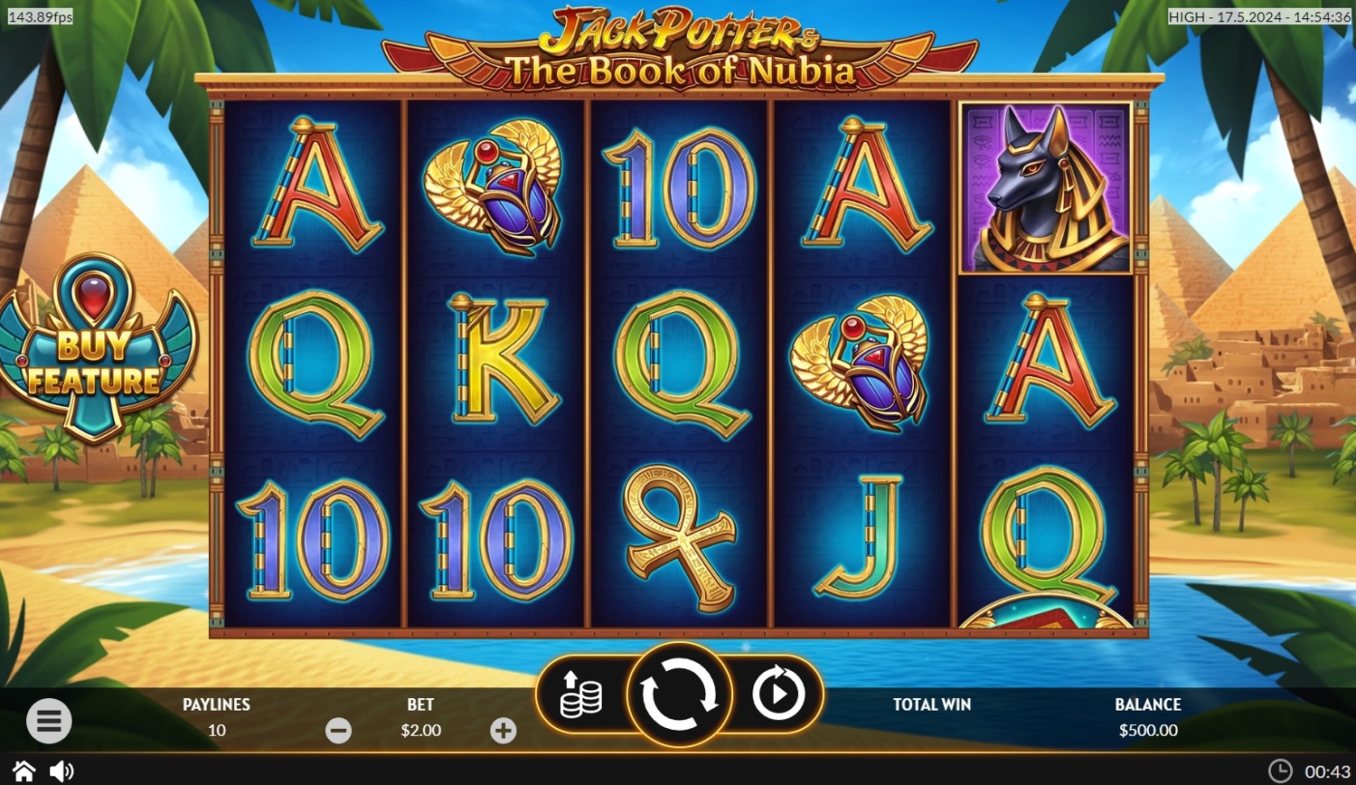 Jack Potter - The Book of Nubia Slot Gameplay