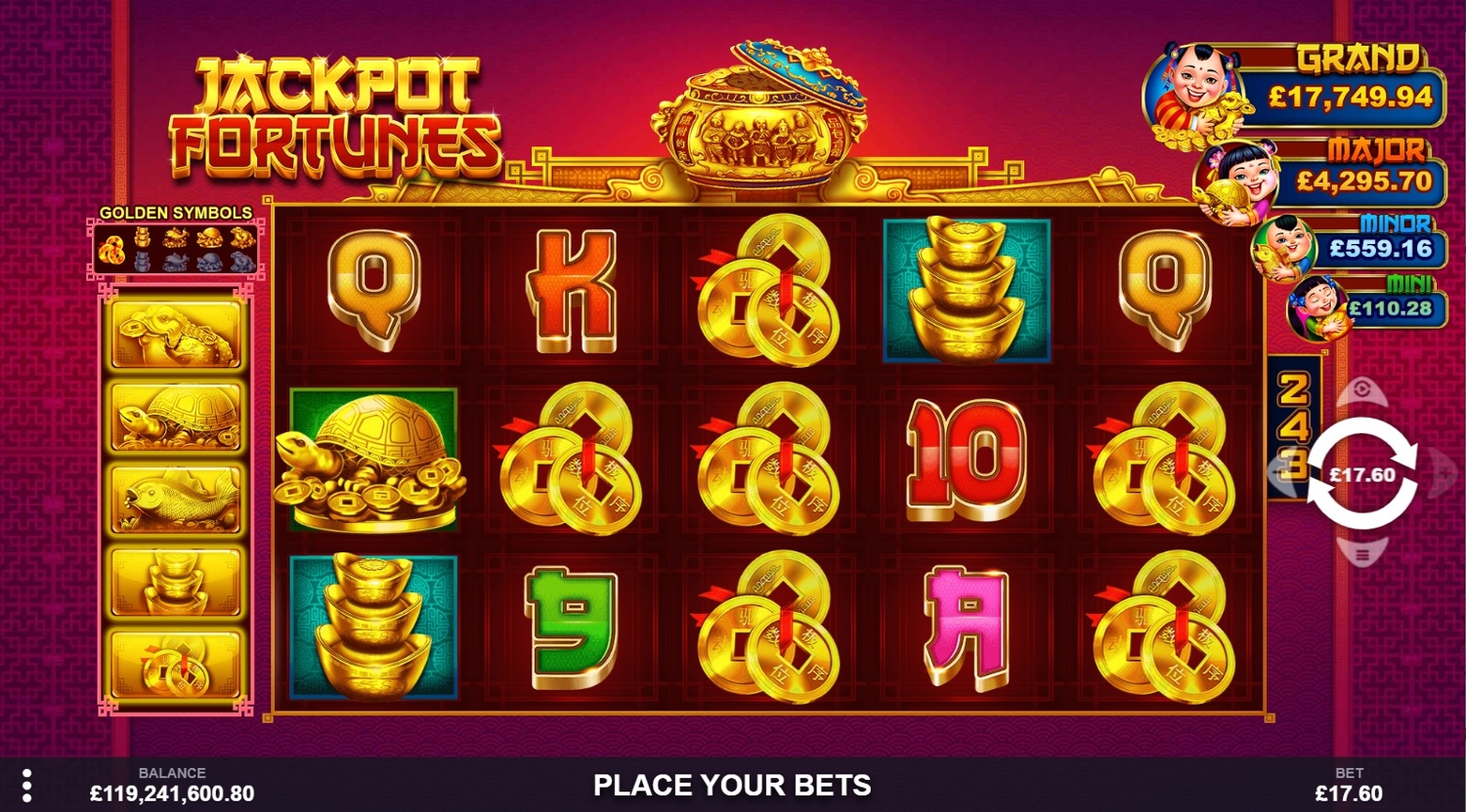 Jackpot Fortunes Slot Gameplay