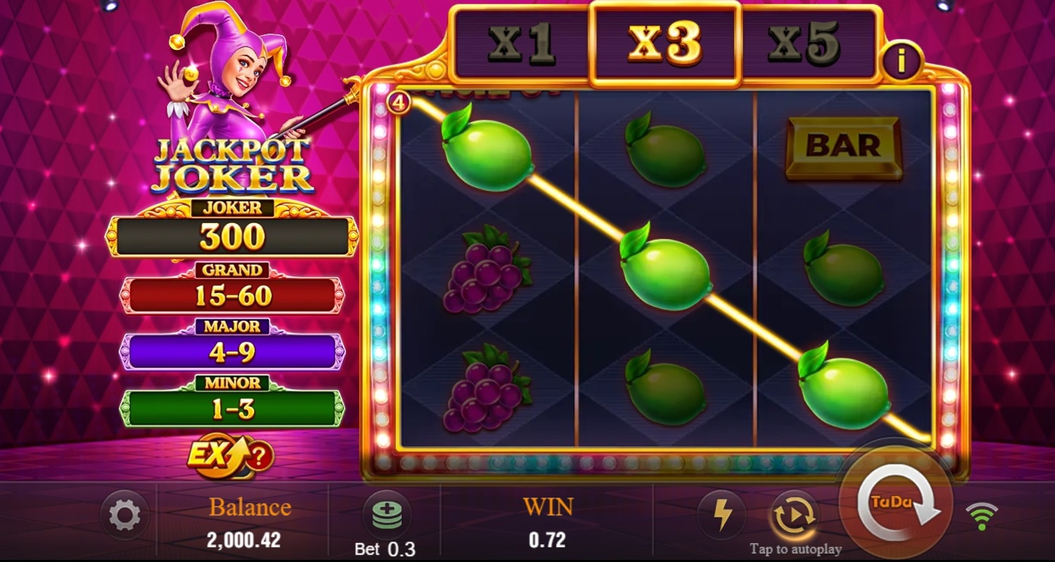 Jackpot Joker (TaDa Gaming) Slot Gameplay