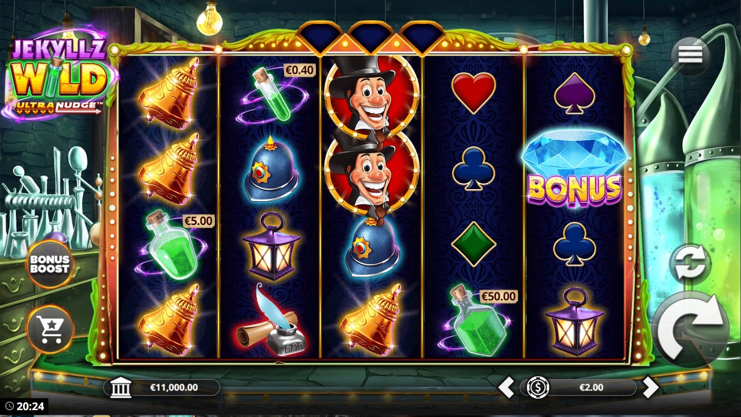 Jekyllz Wild UltraNudge Slot Gameplay