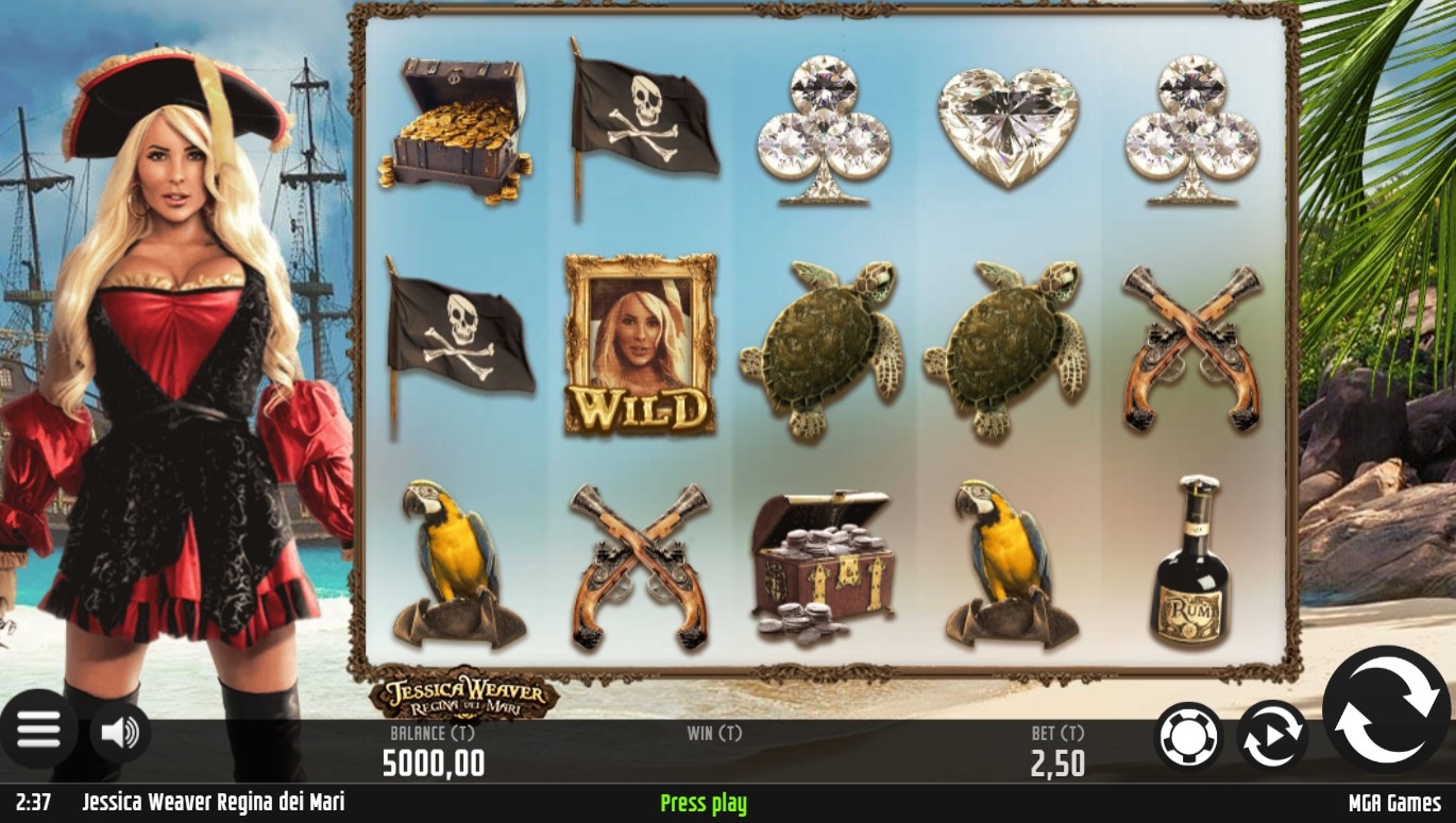 Jessica Weaver Regina dei Mari Slot Gameplay