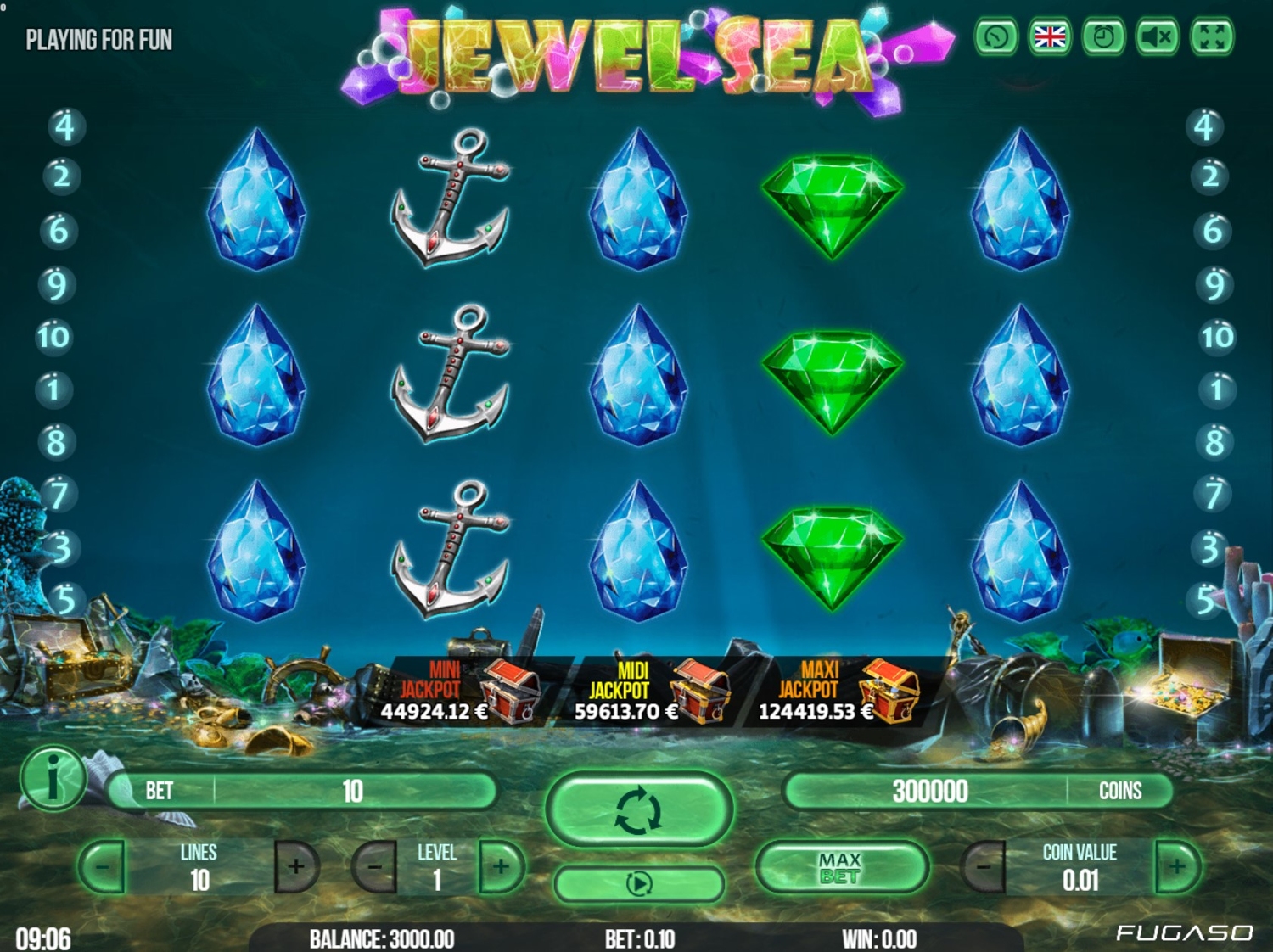 Jewel Sea Slot Gameplay
