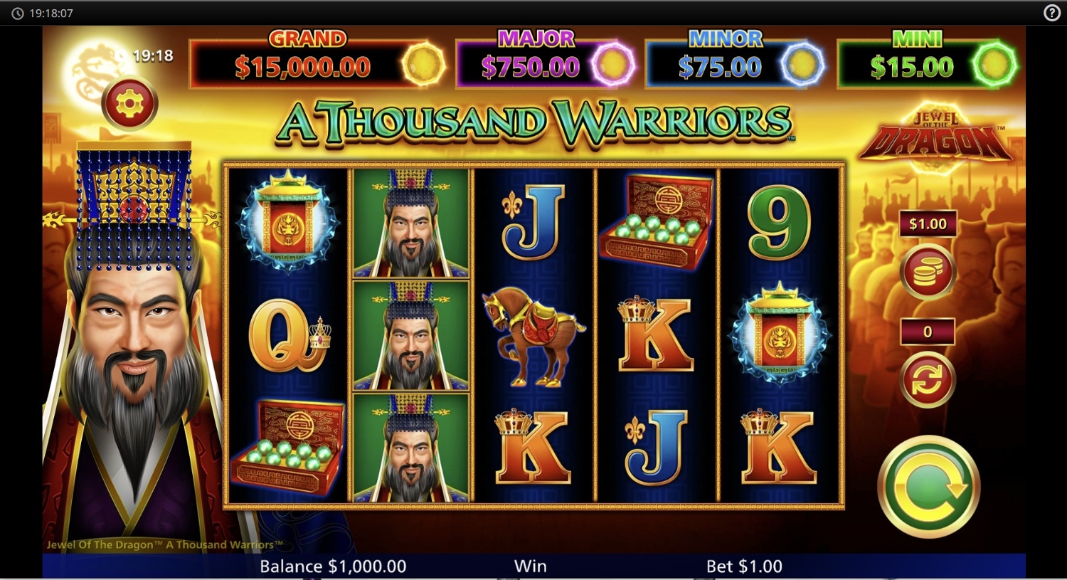 Jewel of the Dragon A Thousand Warriors Slot Gameplay