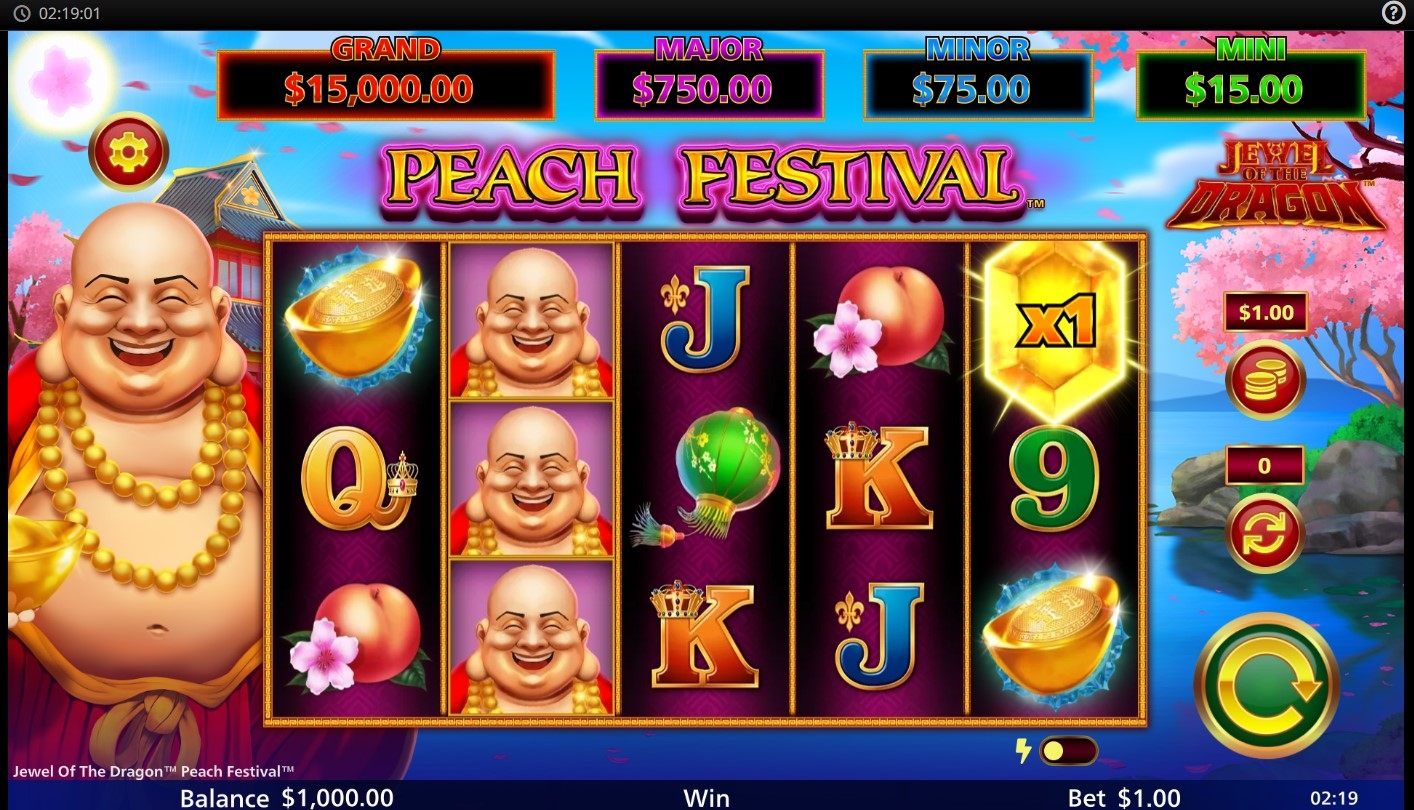 Jewel of the Dragon Peach Festival Slot Gameplay