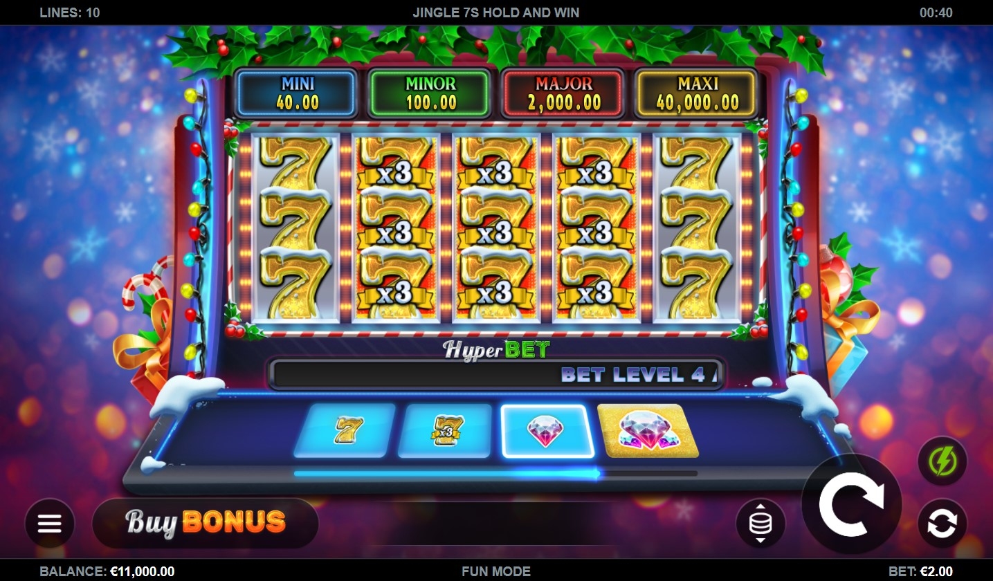 Jingle 7s Hold and Win Slot Gameplay