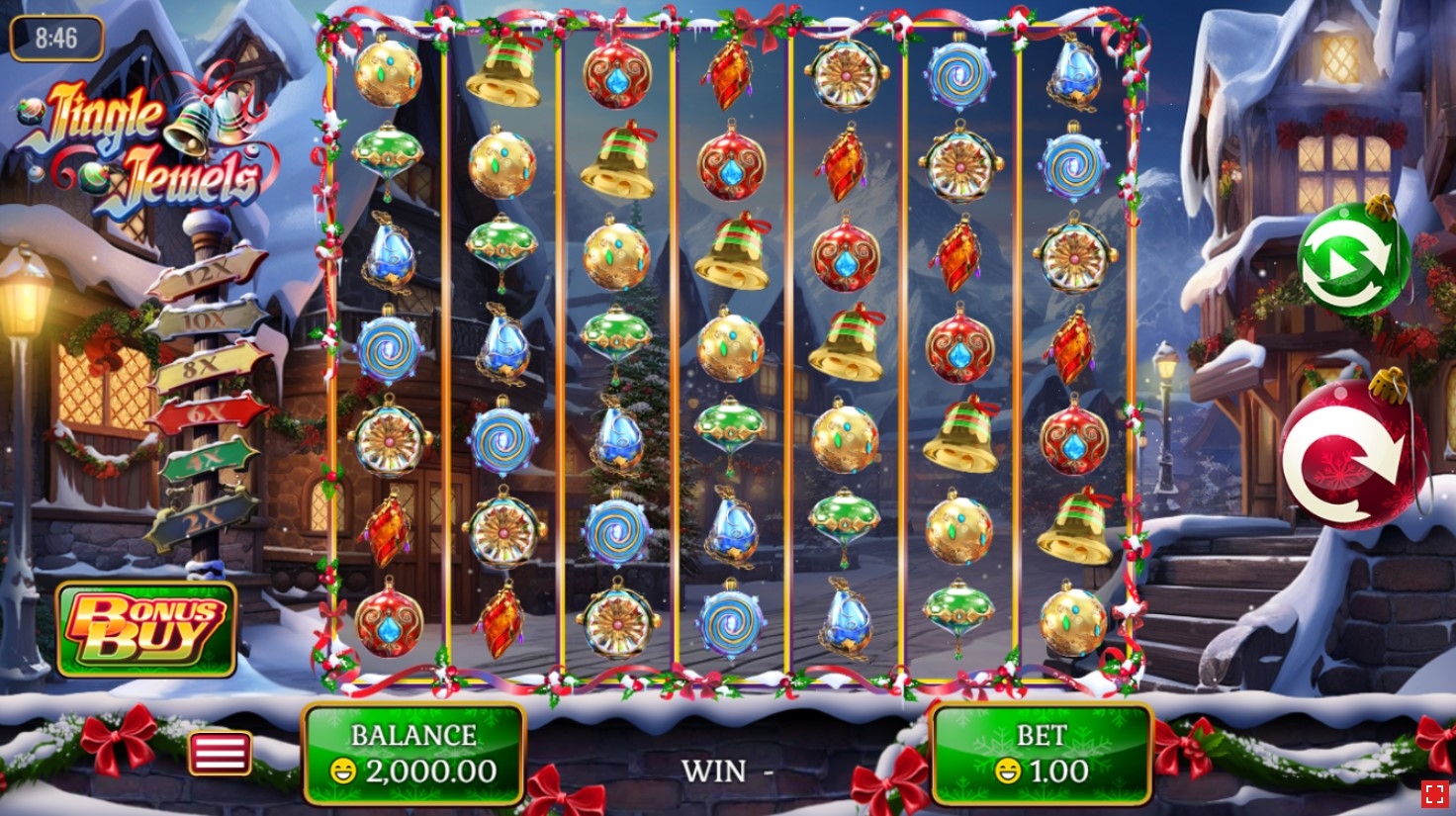 Jingle Jewels Slot Gameplay