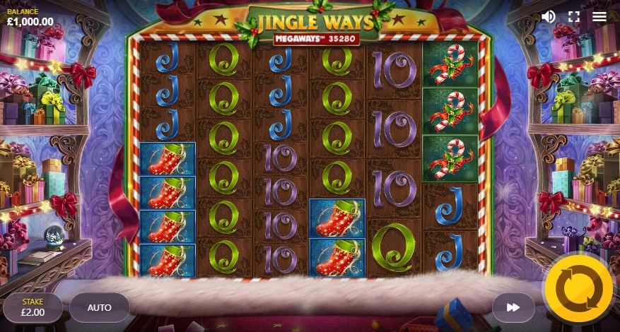 Jingle Ways Megaways Slot Gameplay