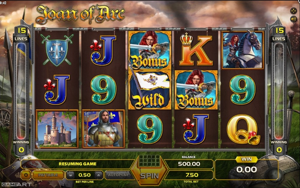 Joan of Arc Slot Gameplay