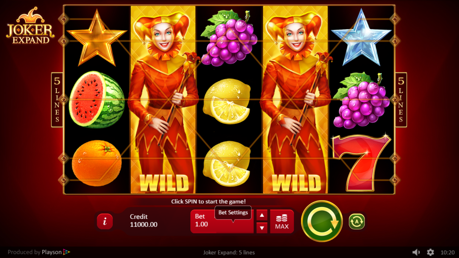 Joker Expand: 5 Lines Slot Gameplay