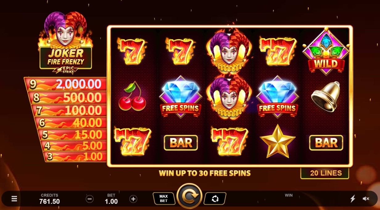 Joker Fire Frenzy Slot Gameplay