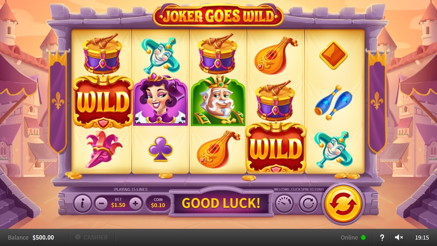 Joker Goes Wild Slot Gameplay