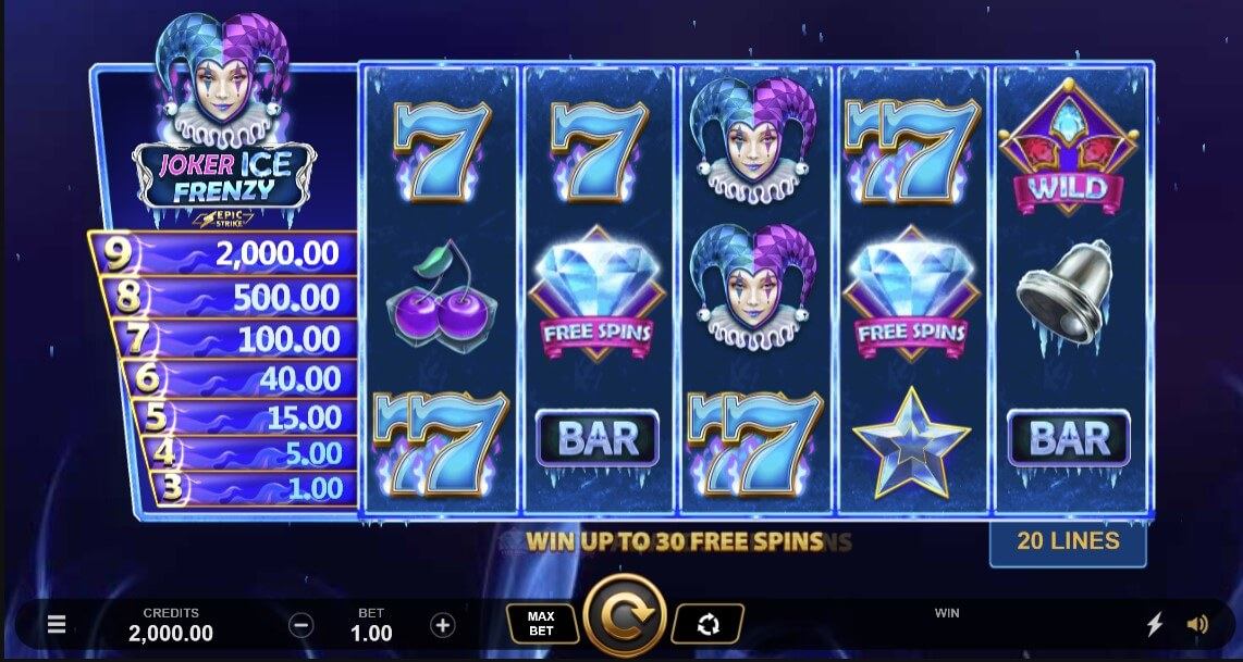Joker Ice Frenzy Epic Strike Slot Gameplay