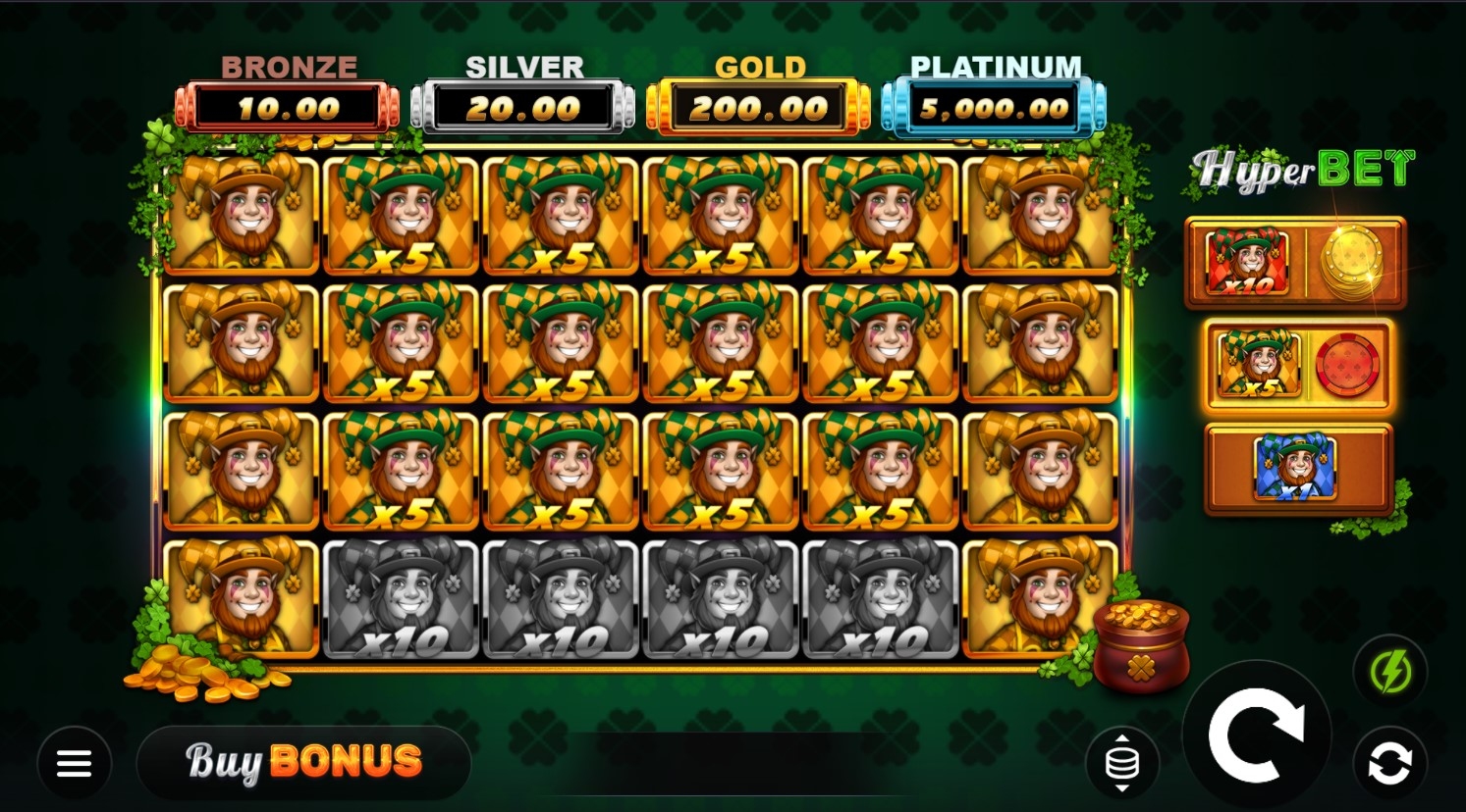 Joker Leprechauns Hold and Win Slot Gameplay