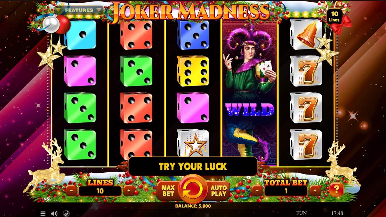 Joker Madness Christmas Edition Slot Gameplay