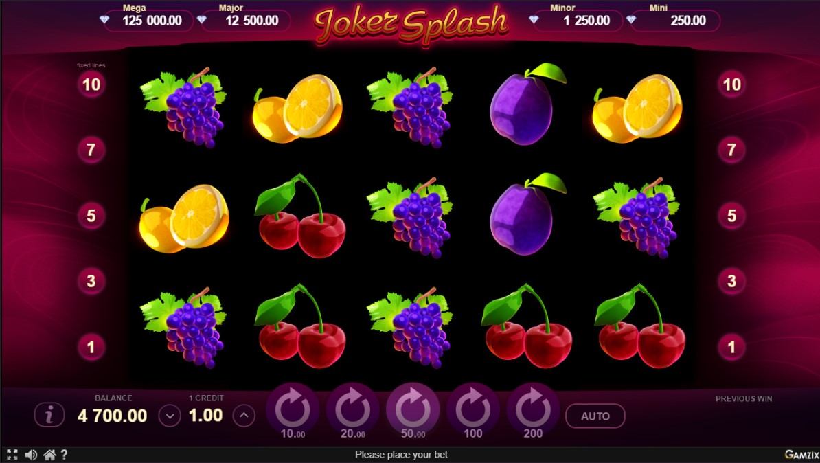 Joker Splash Slot Gameplay