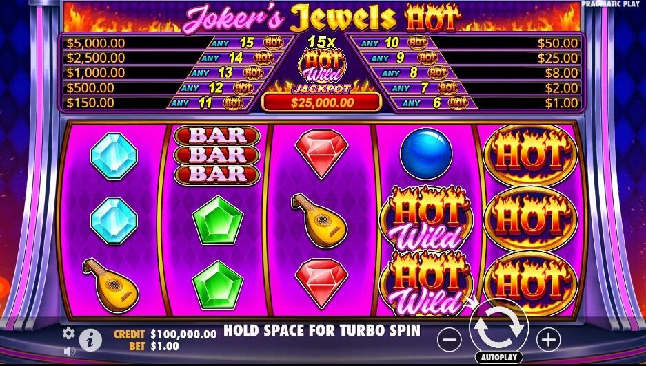 Joker's Jewels Hot Slot Gameplay