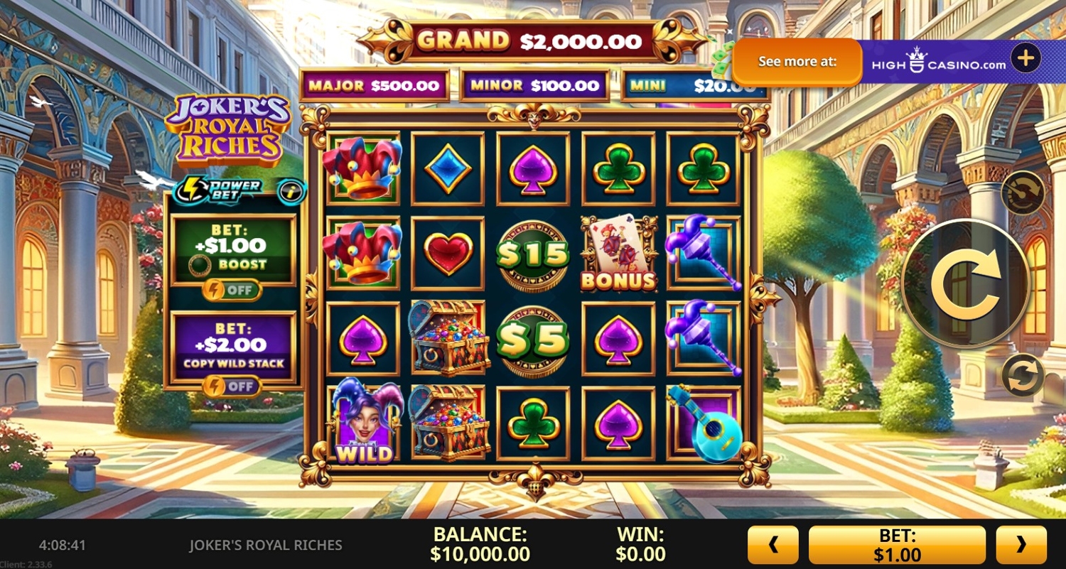 Joker's Royal Riches Slot Gameplay