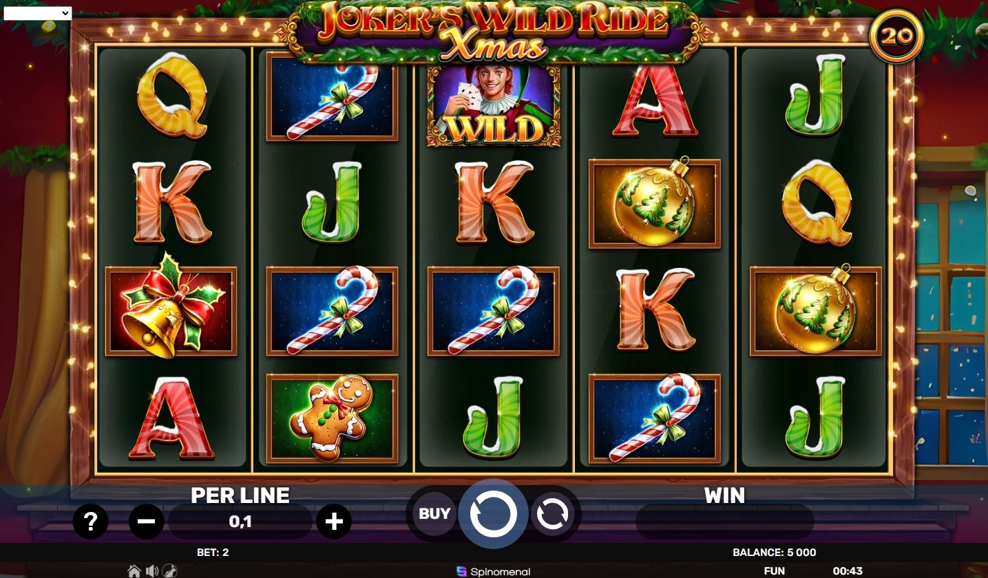 Joker's Wild Ride - Xmas Slot Gameplay
