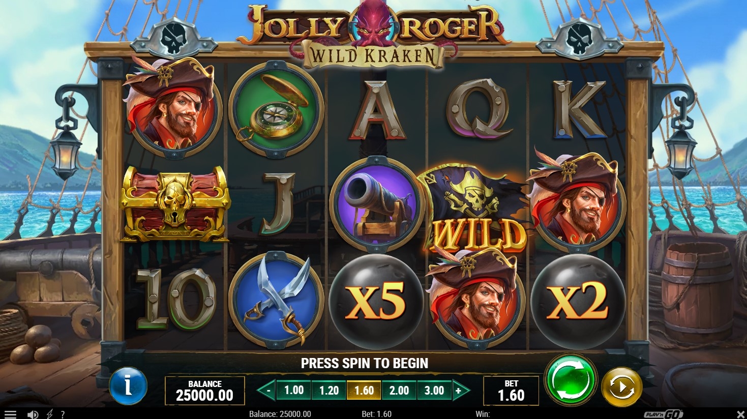 Jolly Roger Wild Kraken Slot Gameplay