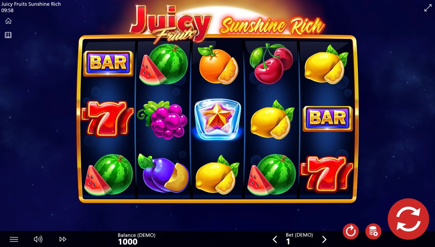 Juicy Fruits Sunshine Rich Slot Gameplay