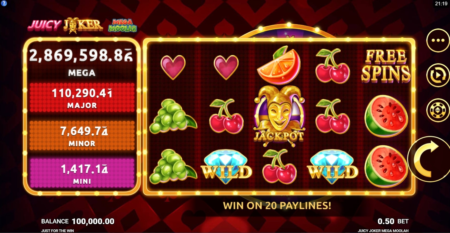 Juicy Joker Mega Moolah Slot Gameplay