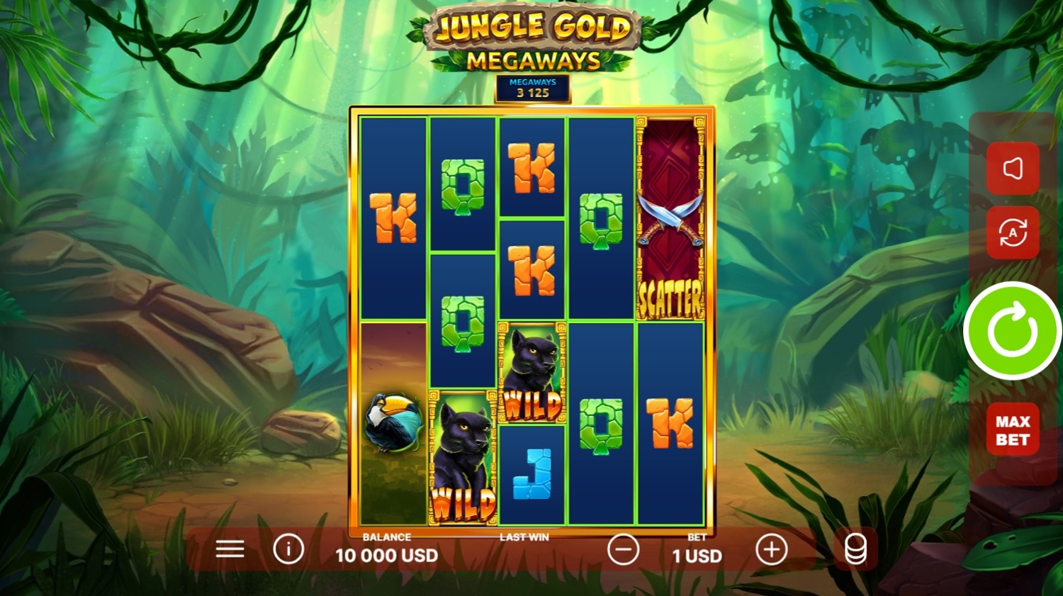 Jungle Gold Megaways Slot Gameplay