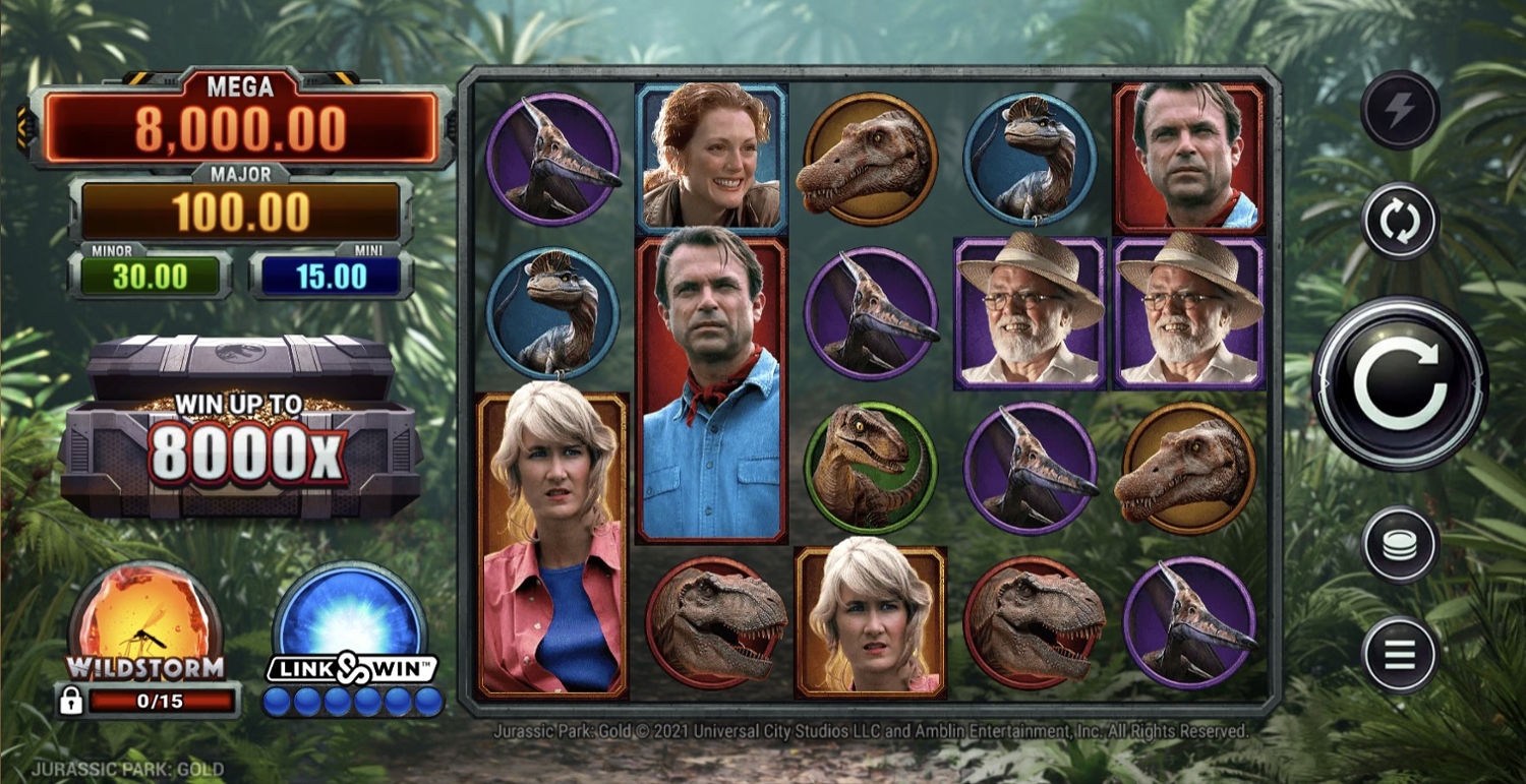 Jurassic Park Gold Slot Gameplay