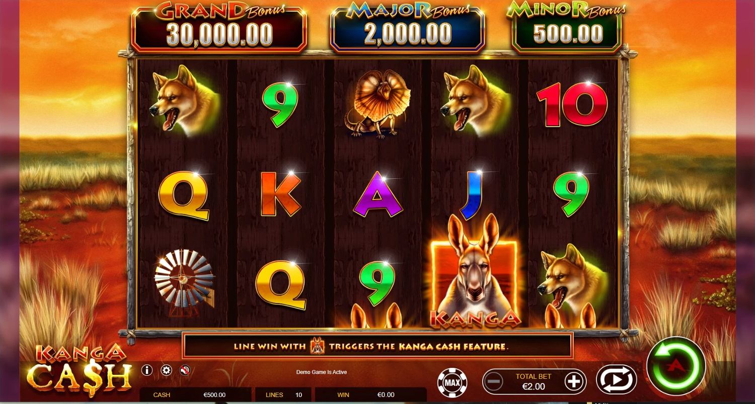 Kanga Cash Slot Gameplay
