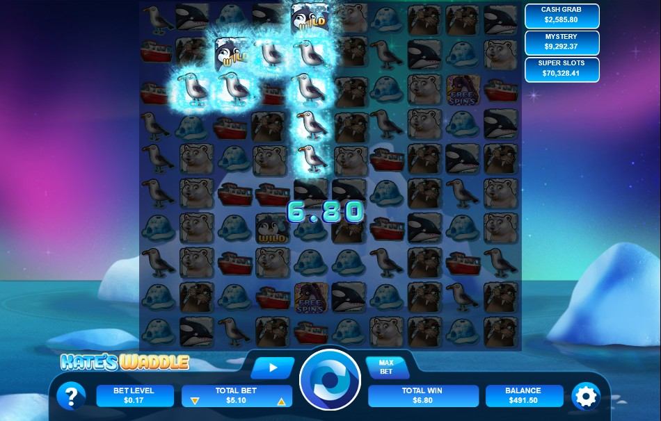 Kate's Waddle Slot Gameplay