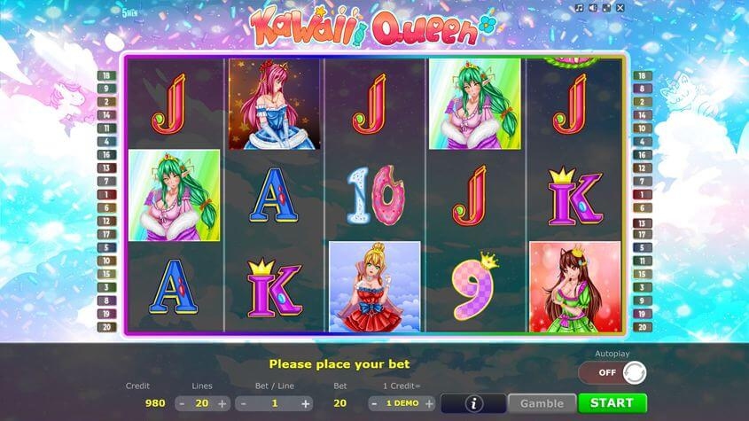 Kawaii Queen Slot Gameplay