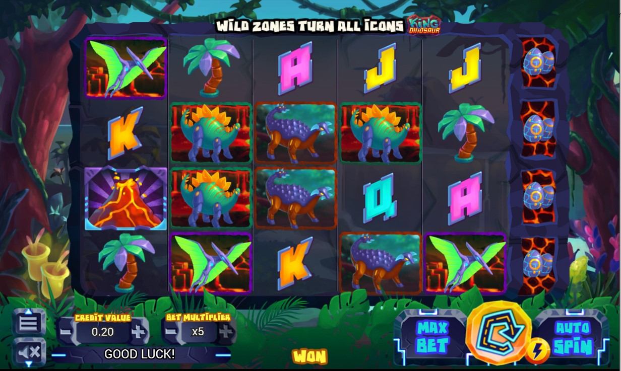 King Dinosaur Slot Gameplay