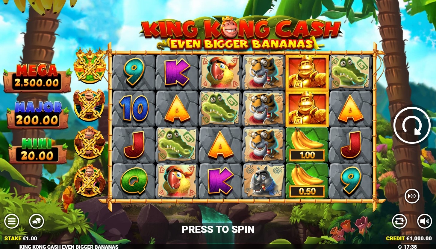 King Kong Christmas Even Bigger Bananas Slot Gameplay