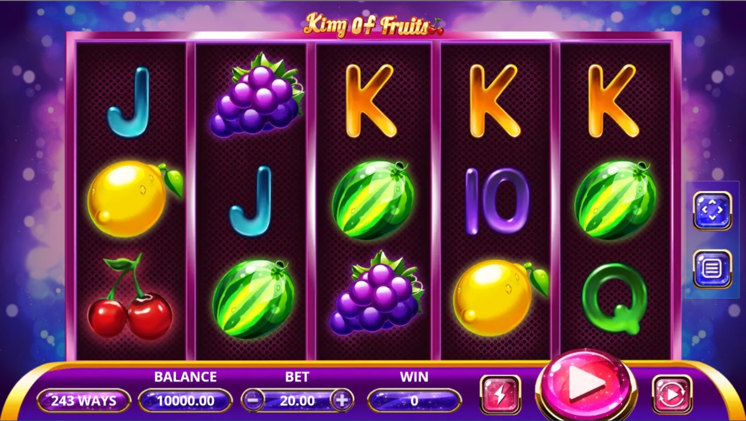 King Of Fruits Slot Gameplay