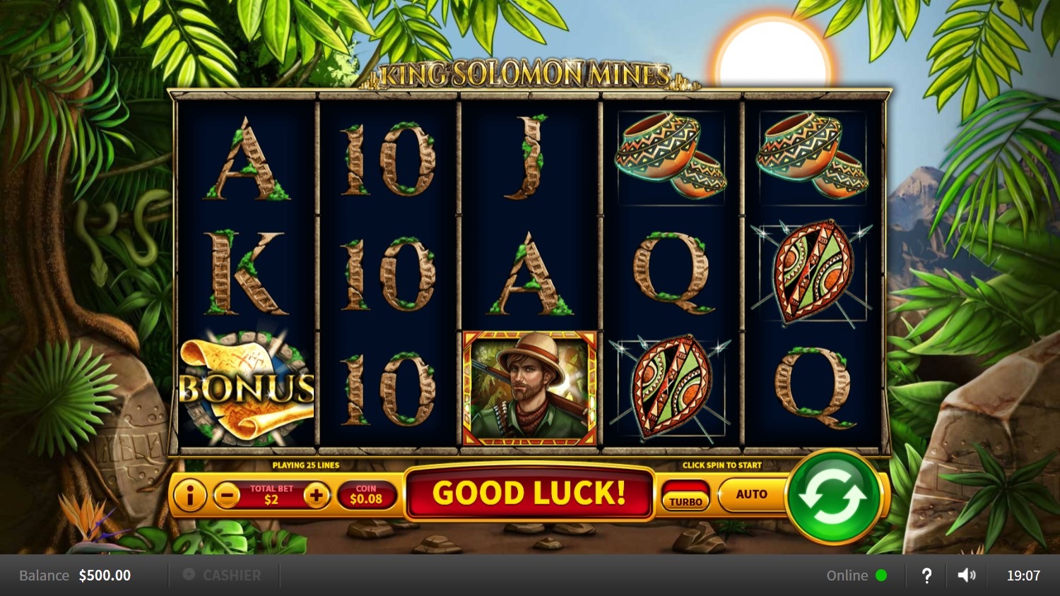 King Solomon Mines Slot Gameplay