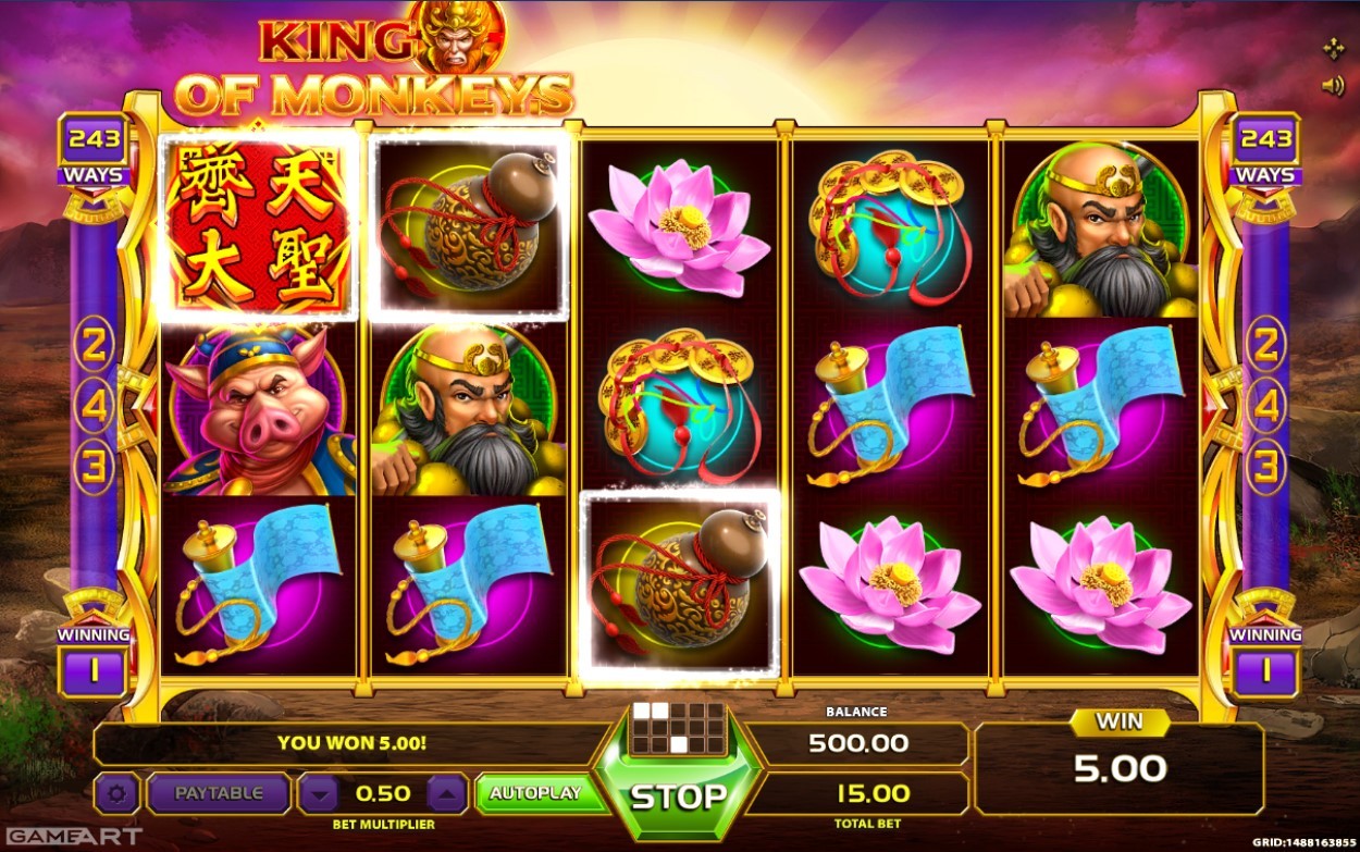 King of Monkeys Slot Gameplay
