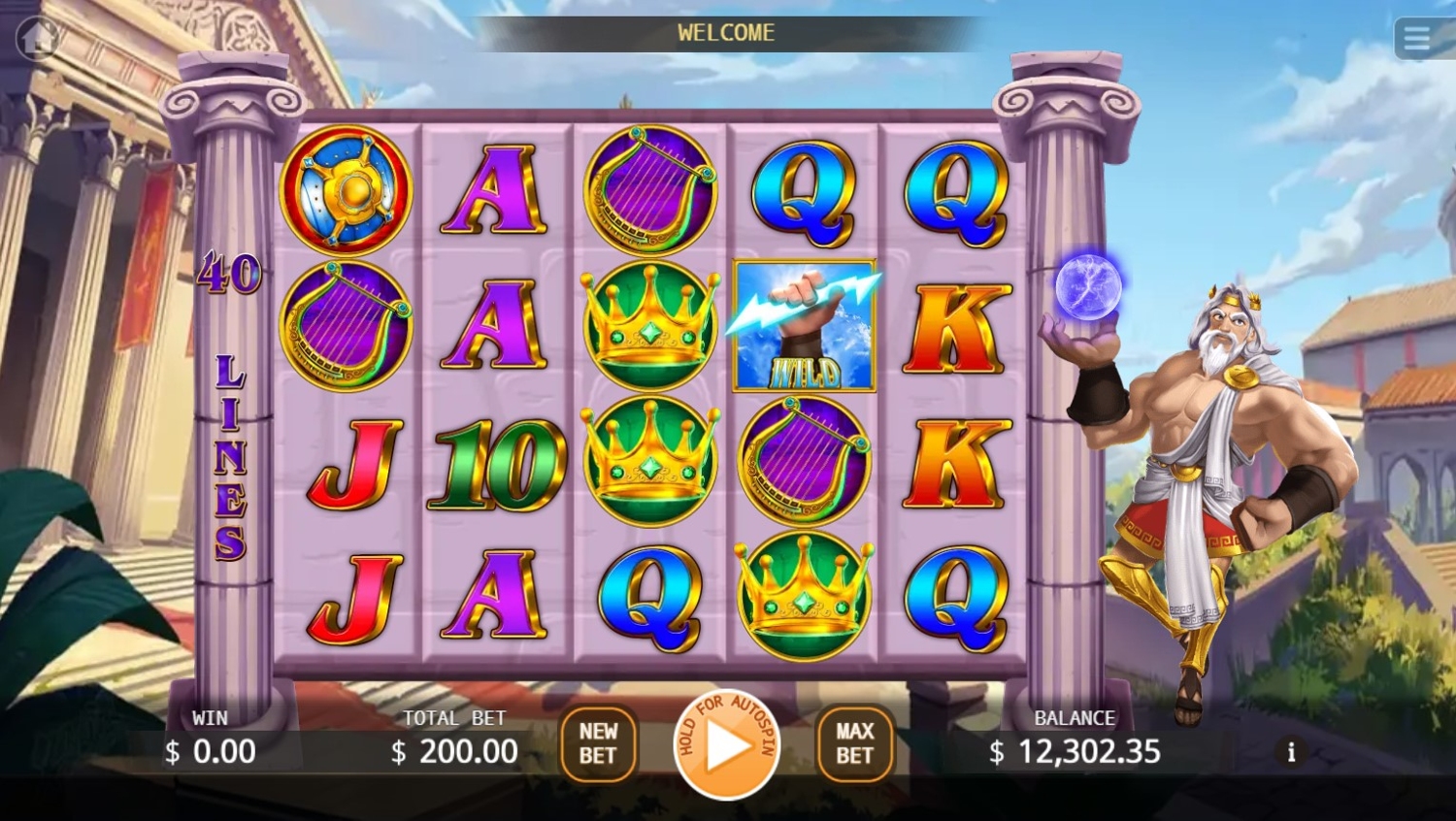 King of the God Zeus Lock 2 Spin Slot Gameplay