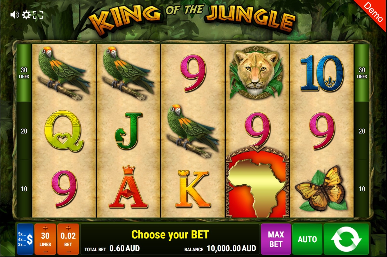 King of the Jungle Slot Gameplay