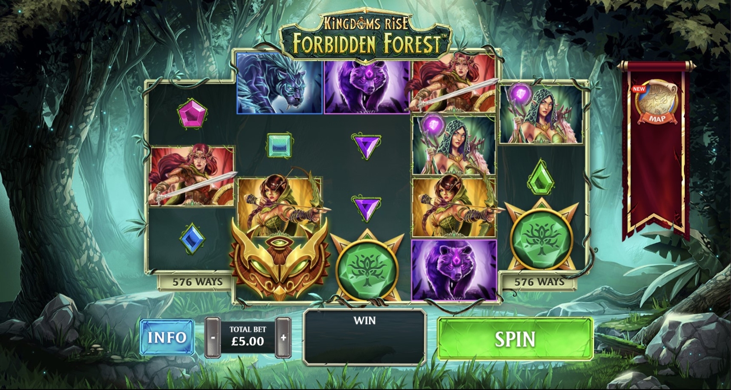 Kingdoms Rise: Forbidden Forest Slot Gameplay