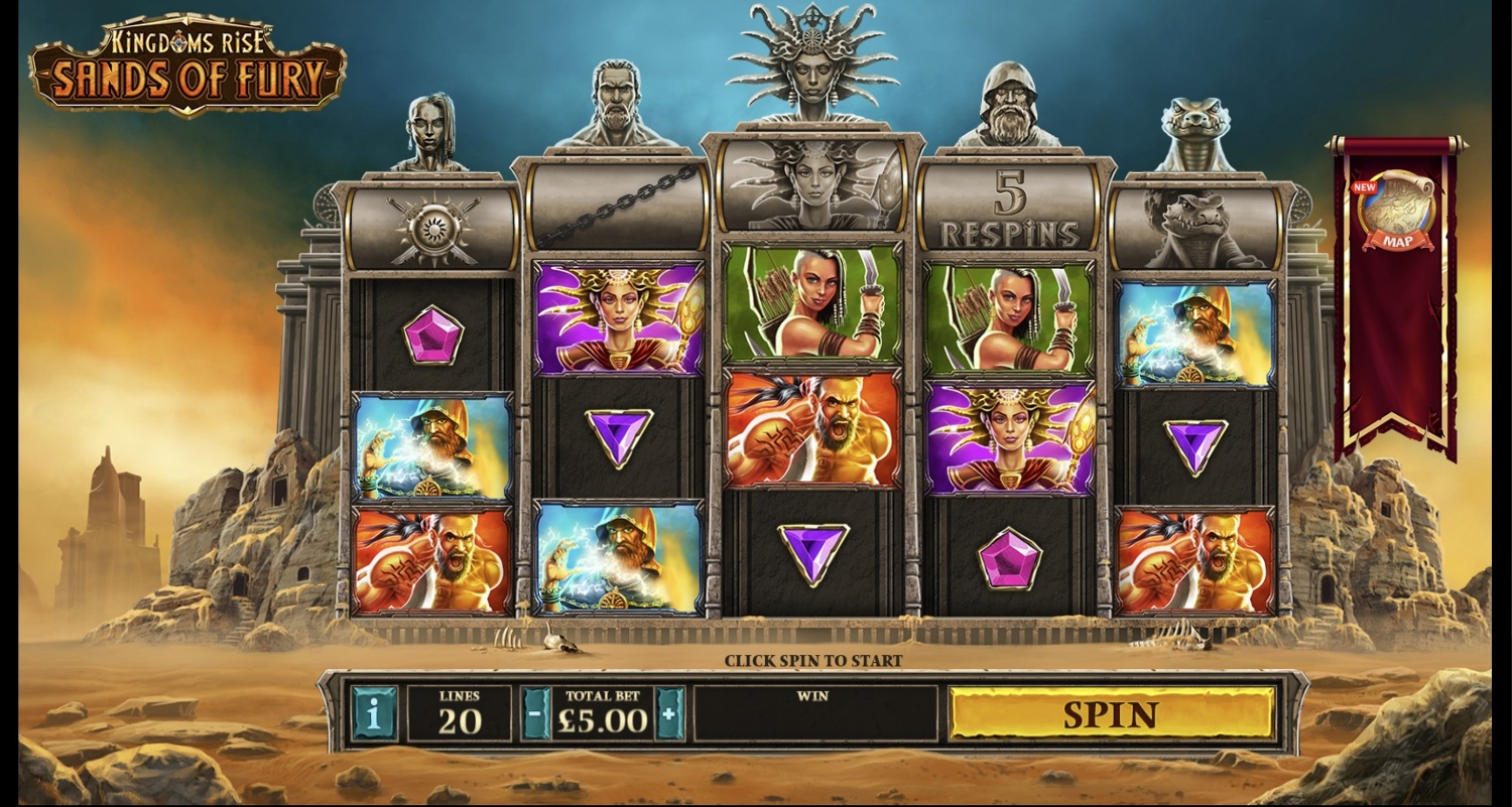 Kingdoms Rise: Sands of Fury Slot Gameplay