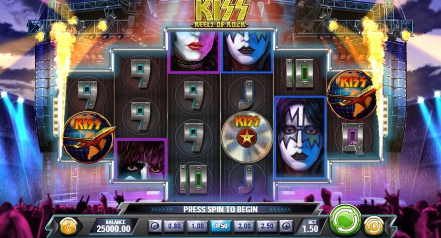 Kiss Reels of Rock Slot Gameplay