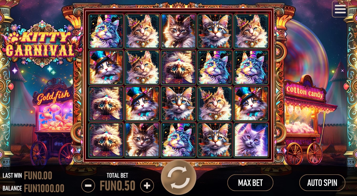 Kitty Carnival Slot Gameplay