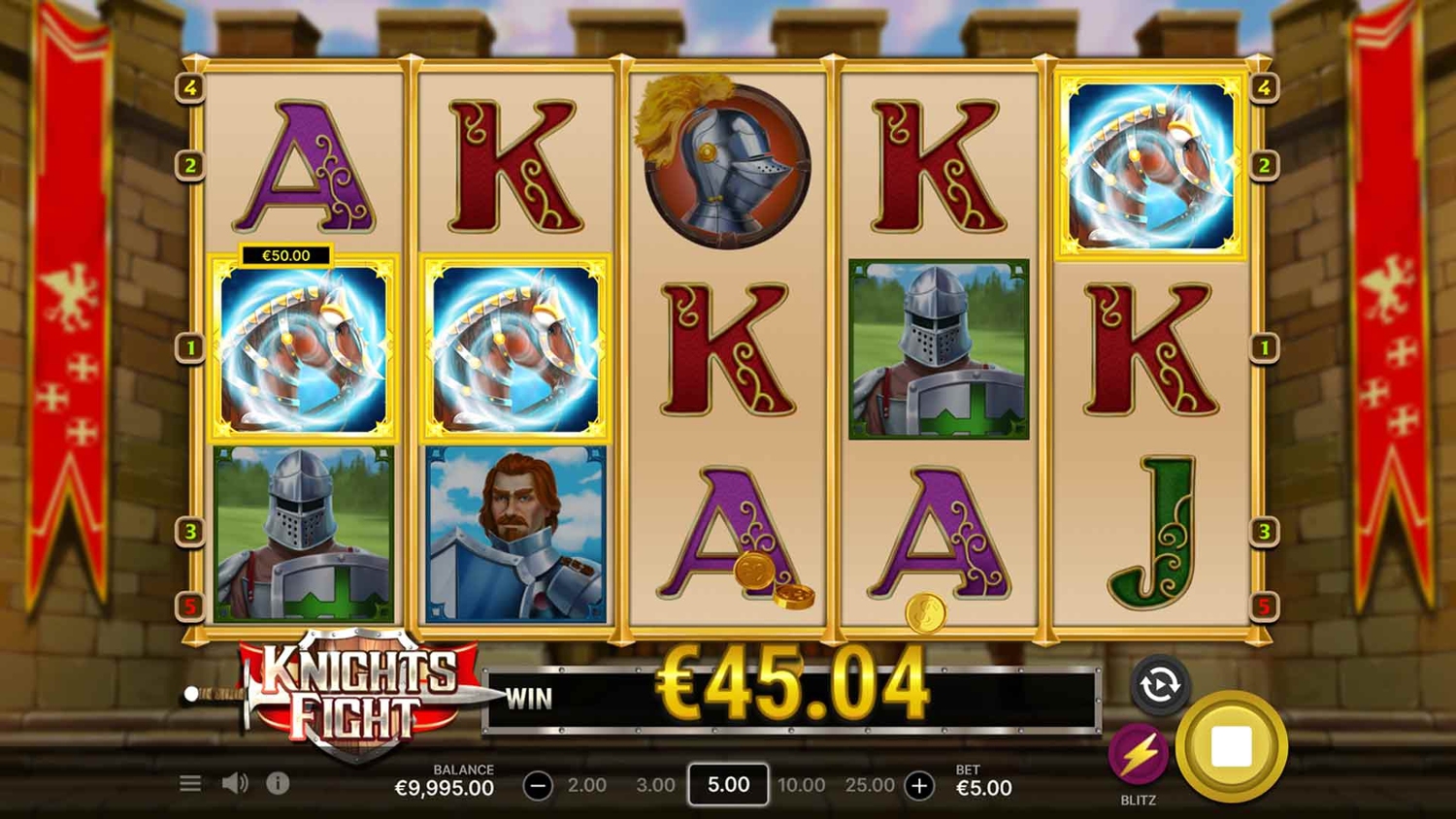 Knights Fight Slot Gameplay