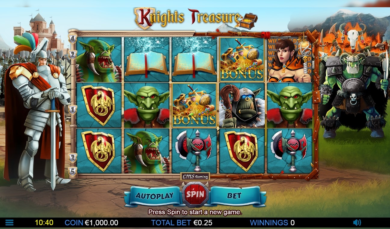 Knights Treasure Slot Gameplay