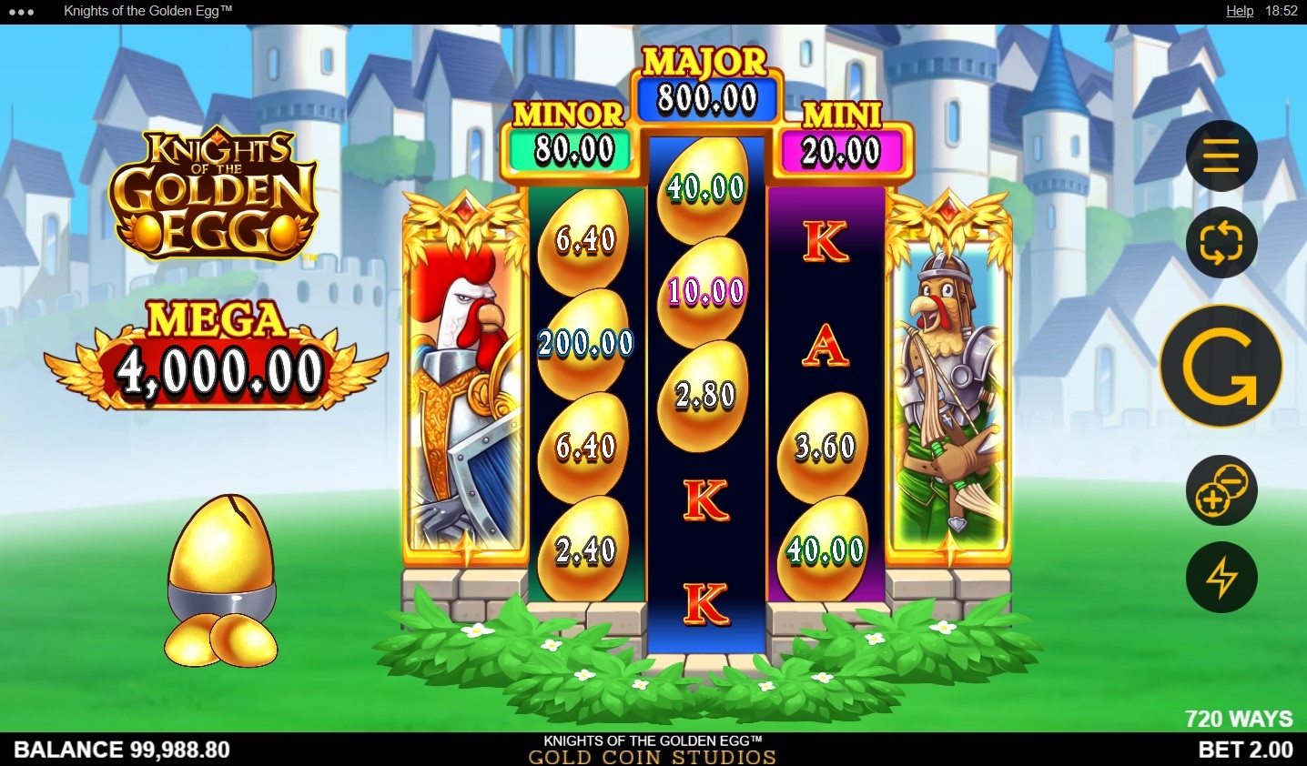 Knights of the Golden Egg Slot Gameplay